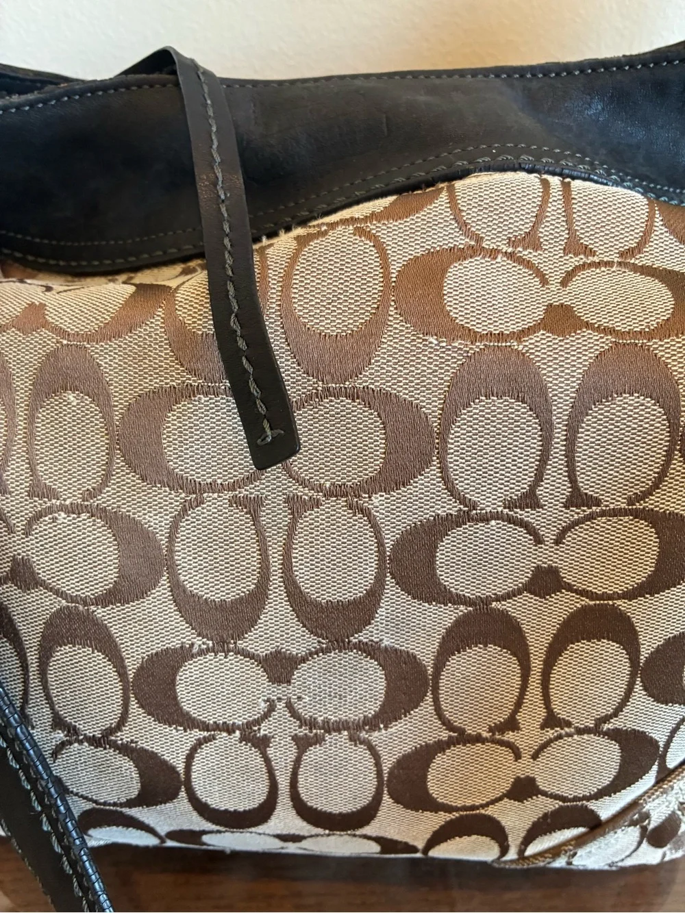 Vintage Coach Soho Signature C Jacquard Hobo Shoulder Bag Y2k